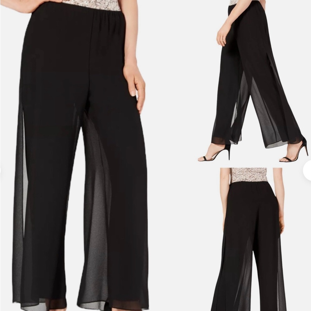 NWT - Adrianna Papell Evening Essentials Black Palazzo Pants size 6p